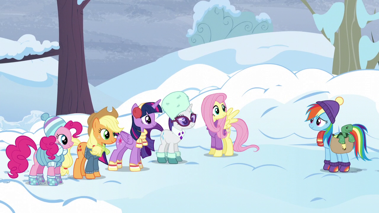 Mane_Six_in_winter_clothes_with_Tank_S5E5