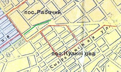 Карта Самары 1940 года