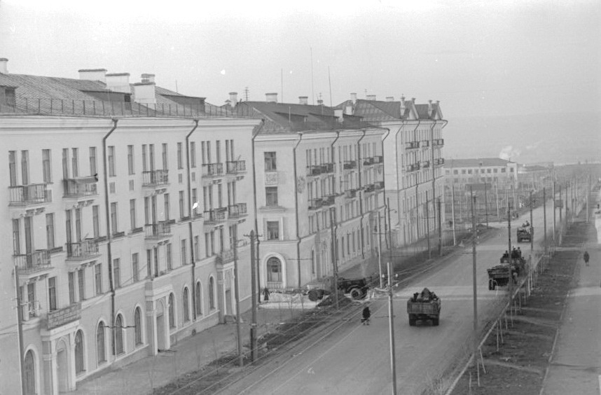 Общий вид проезда Масленникова. 15.11.1955