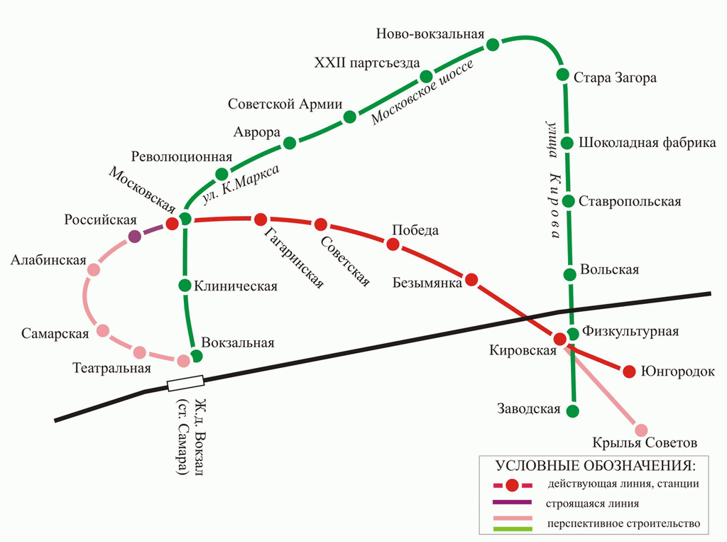 Схема развития метро самара