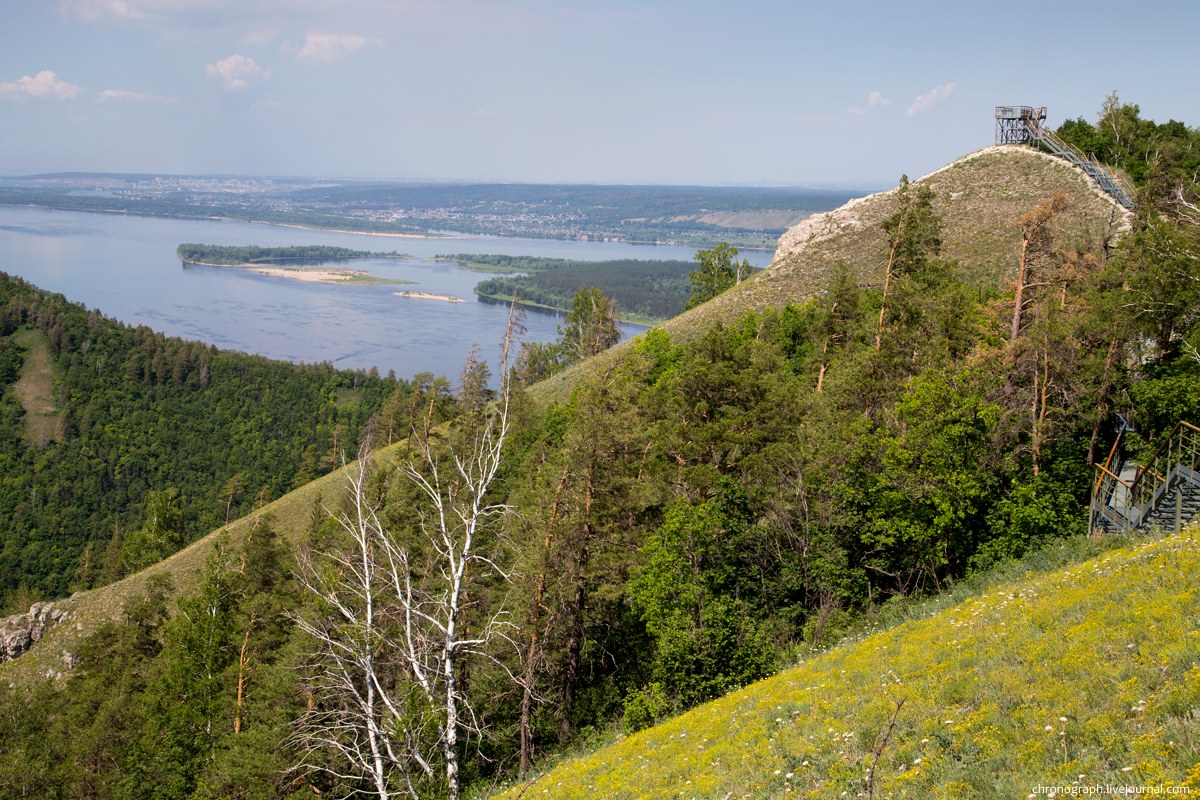 Самарская лука гора Стрельная осенью