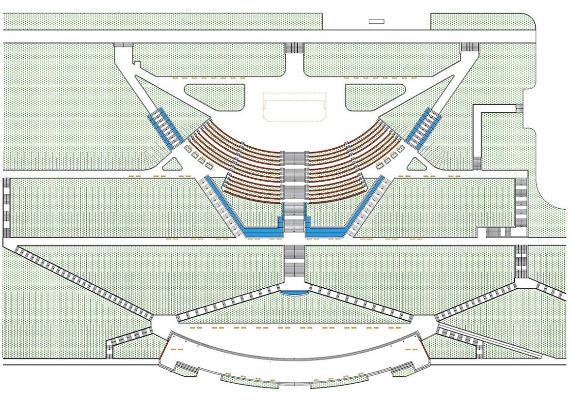 Чертеж амфитеатра в парке