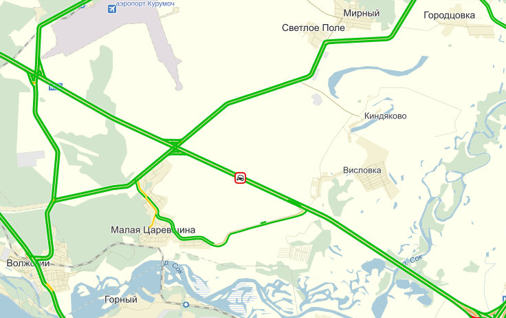 Карта тольятти пробки онлайн трасса м5