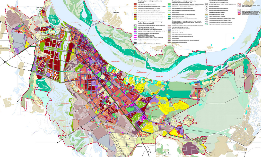 Карта градостроительного зонирования самара