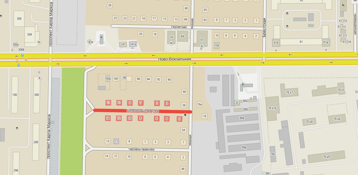Больничный проезд оренбург карта