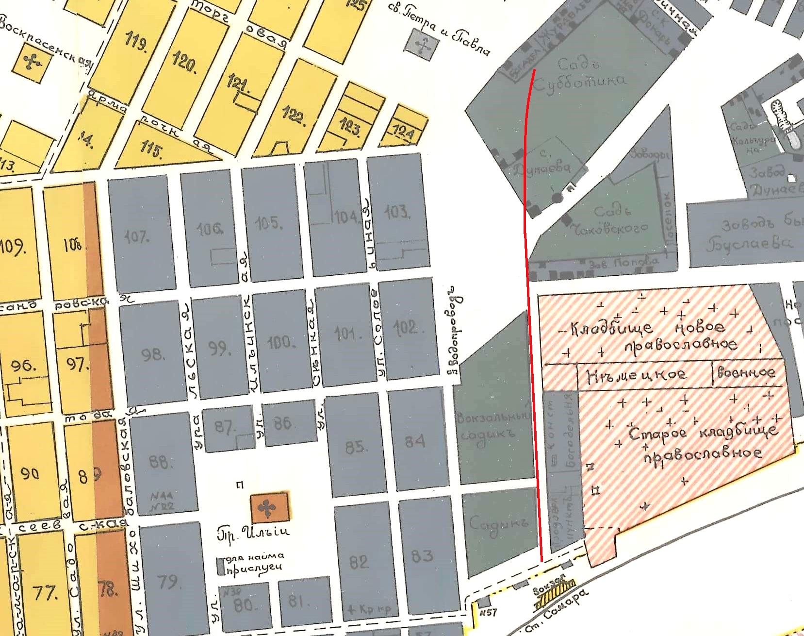 Схема городского кладбища самара