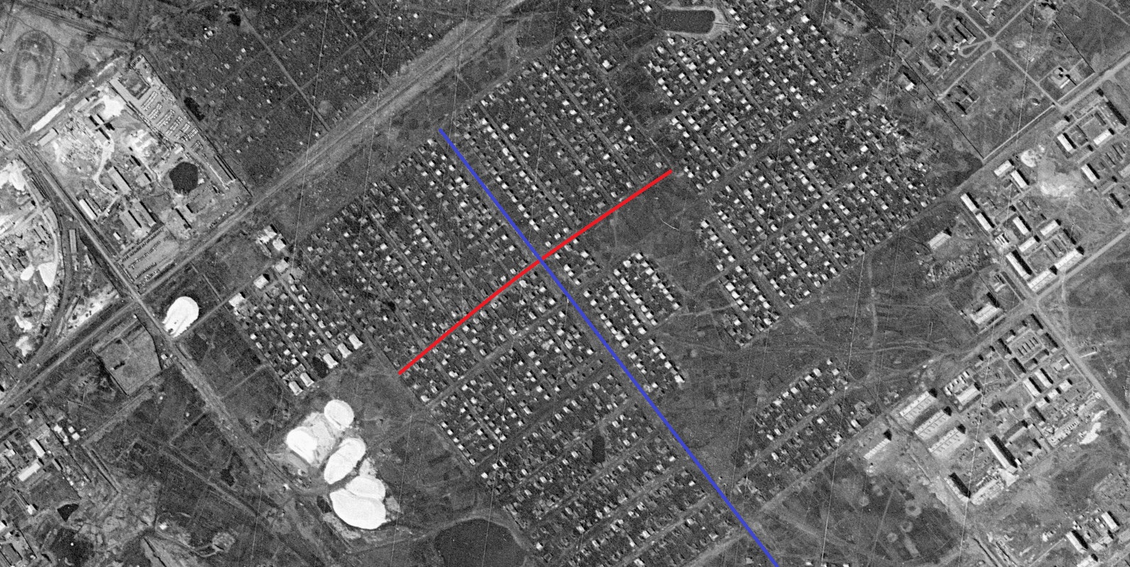 Спутниковая карта 1990 года