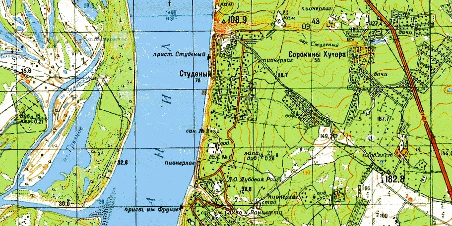 Карта поселок луначарский