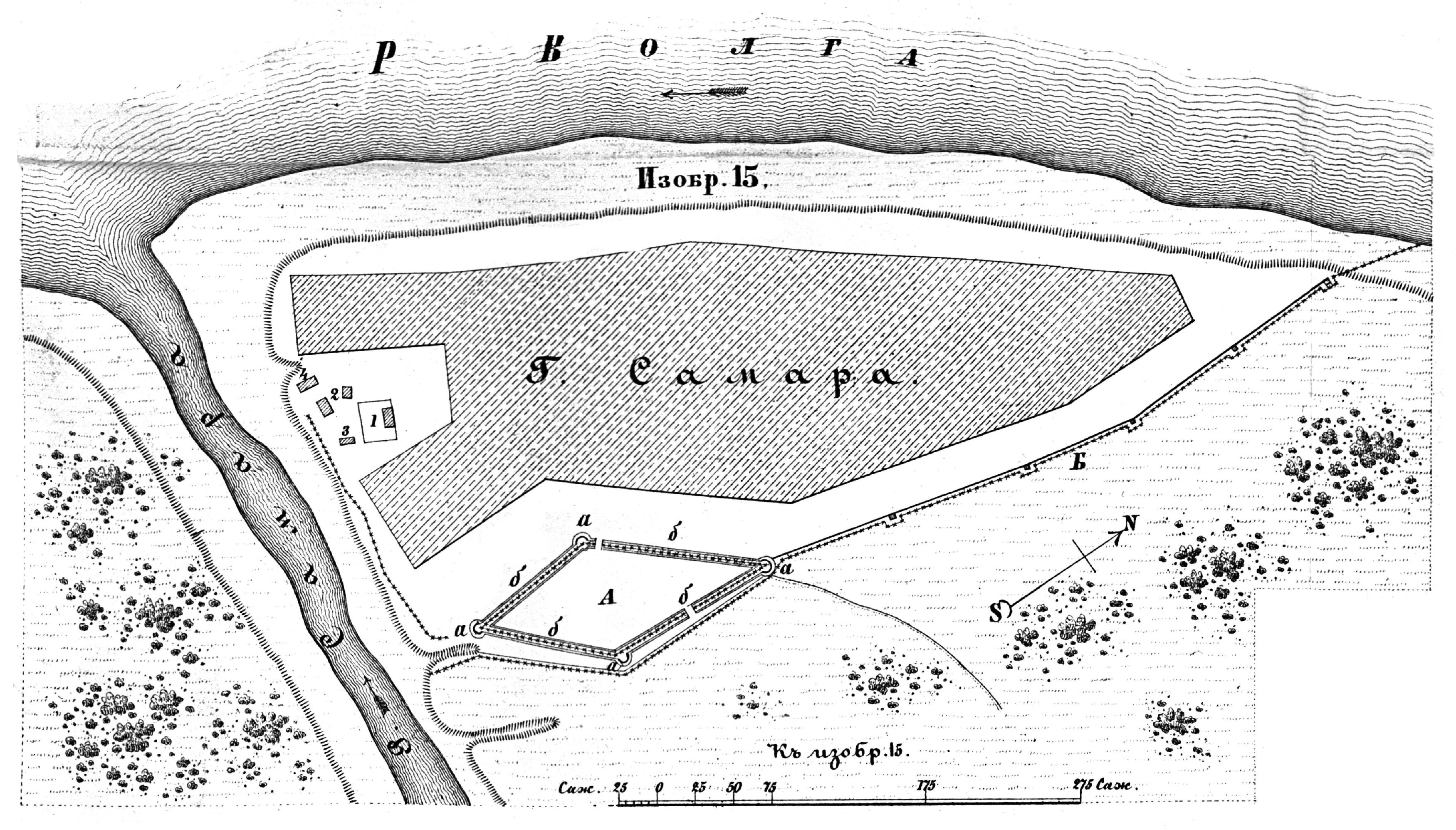 Схема самарской крепости
