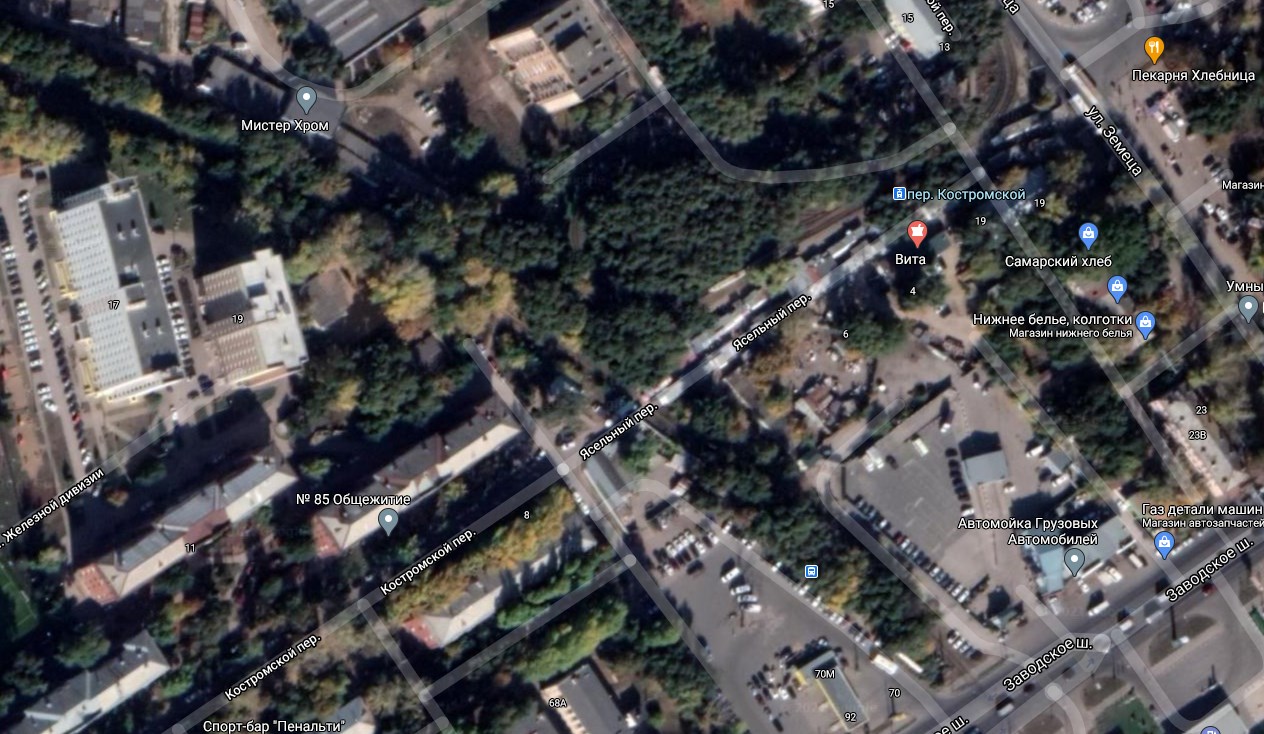 Ясельный переулок карты Гугл