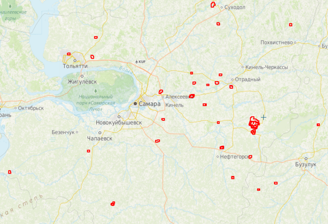 Карта пожаров самарская область