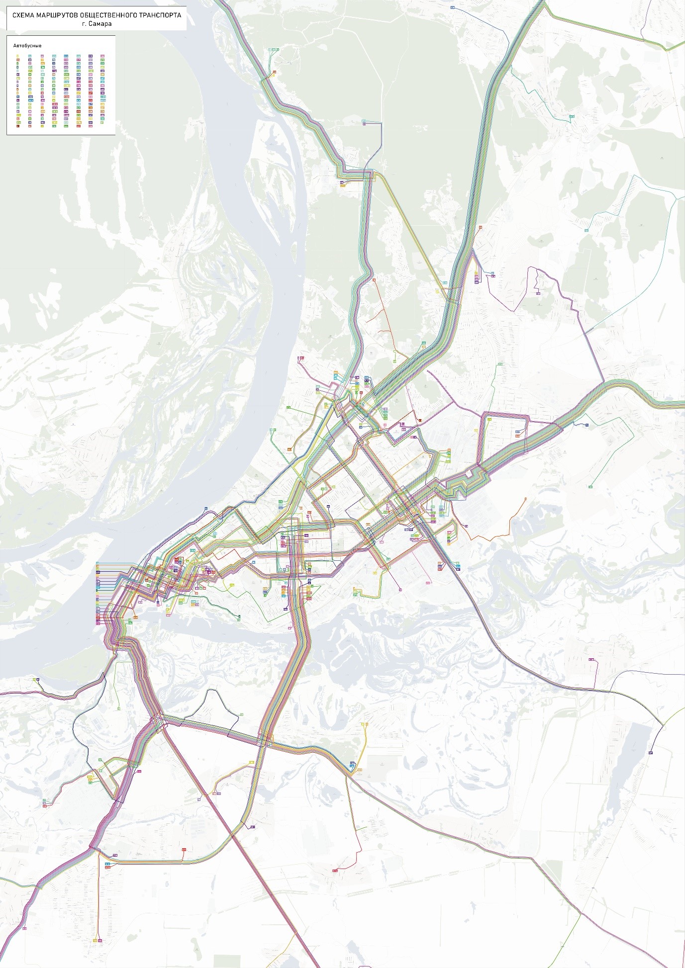 Схема сущ-х автобусных маршрутов Самара | Другой город - интернет-журнал о  Самаре и Самарской области